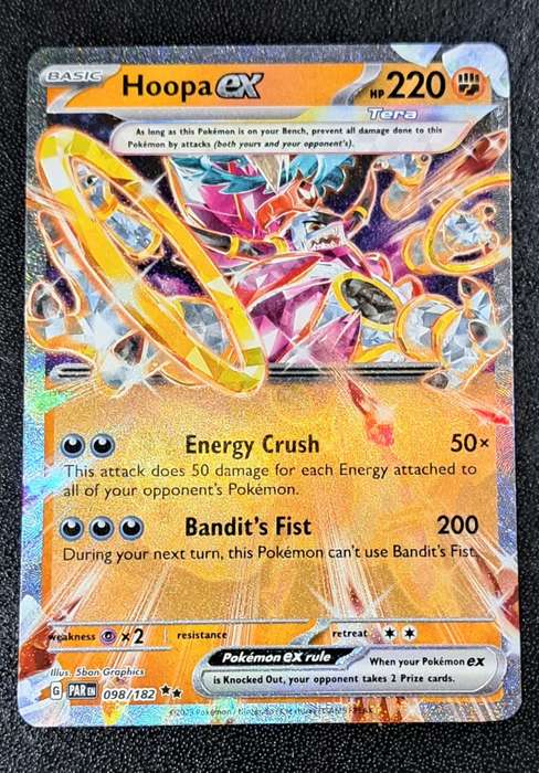 Pokemon Trading Cards - Hoopa ex - 098/182 - Ultra Rare - Paradox Rift - NM