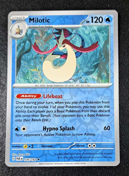 Pokemon Trading Cards - Milotic - 036/182 - Rare Reverse Holo - Paradox Rift - NM