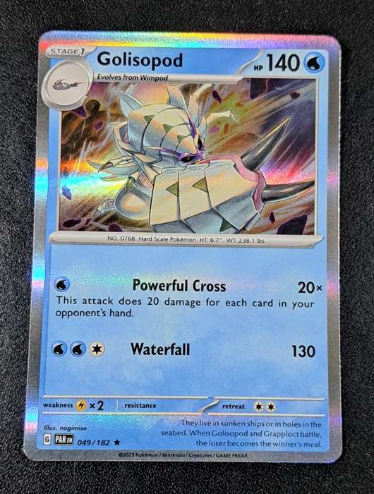 Pokemon Trading Cards - Golisopod - 049/182 - Holo Rare - Paradox Rift - NM