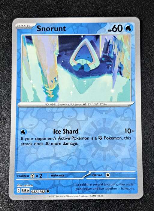Pokemon Trading Cards - Snorunt - 037/182 - Reverse Holo - Paradox Rift - NM