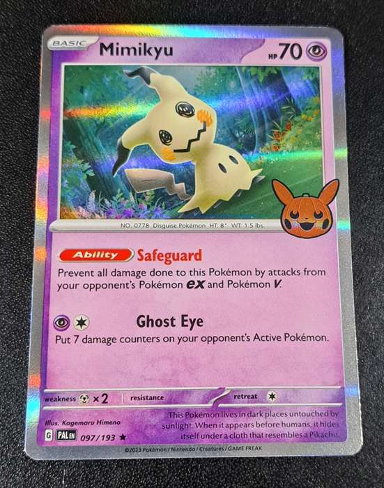 Pokemon Trading Cards - Mimikyu - 097/193 - Holo Rare - Trick or Trade 2023 - NM
