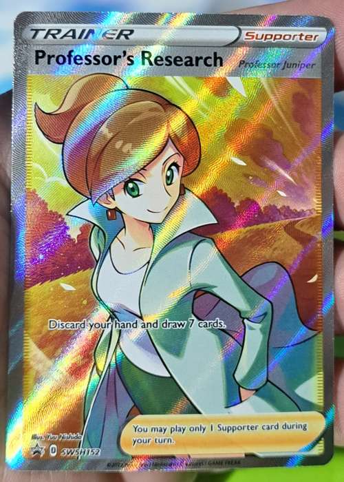 Pokemon Trading Cards - Professor`s Research - SWSH152 - Full Art Ultra - Promo - NM