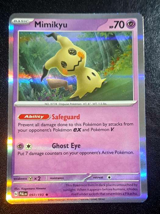 Pokemon Trading Cards - Mimikyu - 097/193 - Holo Rare - Paldea Evolved NM