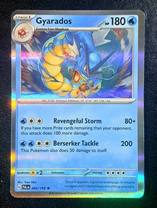 Pokemon Trading Cards - Gyarados - 043/193 - Holo Rare - Paldea Evolved NM