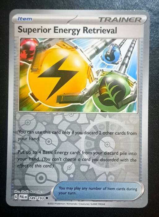 Pokemon Trading Cards - Superior Energy Retrieval - 189/193 - Reverse Holo - Paldea Evolved NM