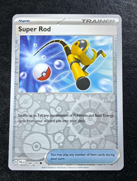 Pokemon Trading Cards - Super Rod - 188/193 - Reverse Holo - Paldea Evolved NM