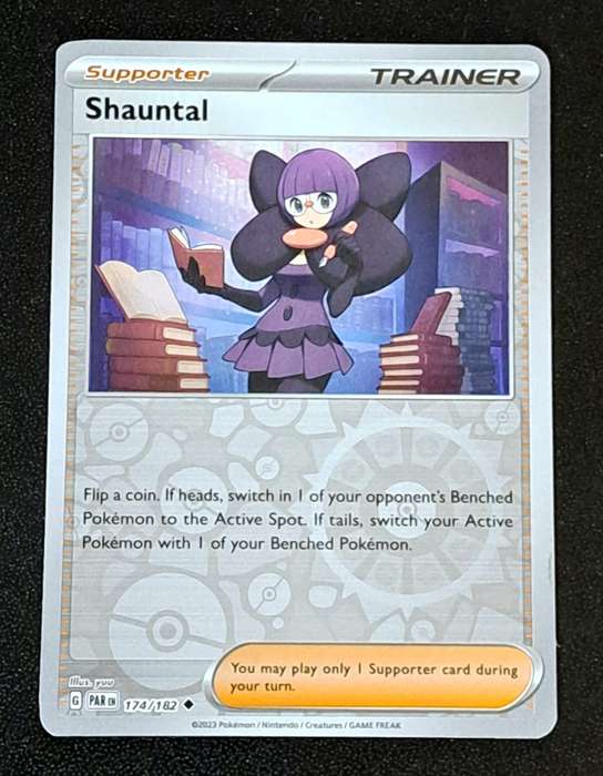 Pokemon Trading Cards - Shauntal - 174/182 - Uncommon Reverse Holo - Paradox Rift - NM