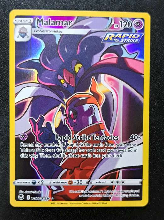 Pokemon Trading Cards - Malamar - TG06/TG30 - Holo Rare - Silver Tempest - NM