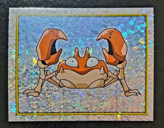 2000 Merlin Series 2 - Pokemon - Krabby #114 - Prism Foil - Sticker Card - NM
