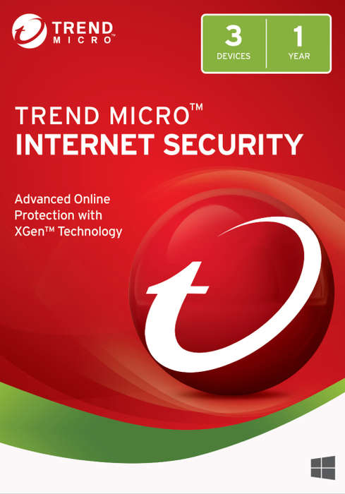 Trend Micro Internet Security 2019 3 Device 1 Year Activation (Antivirus + Firewall Booster feature)