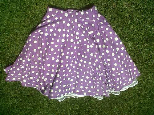 OLD POLKA DOT FLARE SHIRT, WITH NETTED PETTICOAT.