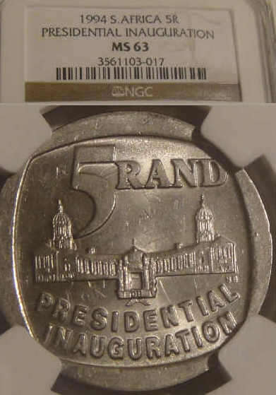 NGC Graded: 1994 Presidential Inauguration R5 :  MS63