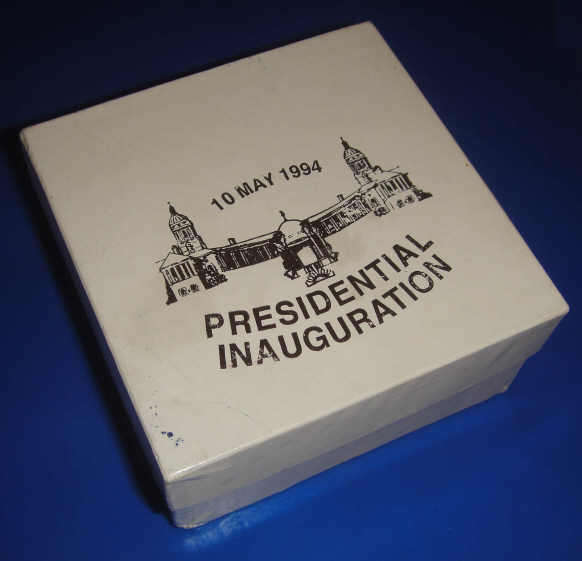Mandela V.I.P. Inauguration  Silver R1 in WHITE Presentation Box : The famous VIP issue