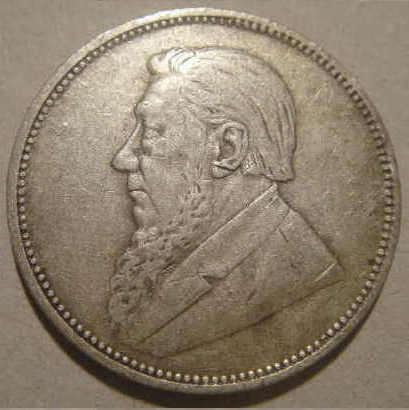 Paul Kruger (Z.A.R.) Two-Shilling (Silver 2/-) of 1897 (Very Fine)