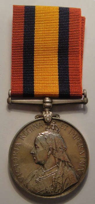 Queens Anglo Boer War Medal: 21 Pte B. GRAVETT.  CATHCART  T.G.