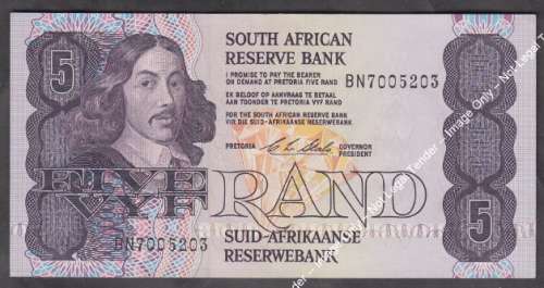 Republic of South Africa : Five Rand // Vyf Rand of 1990 (last Van Riebeeck series)