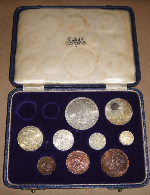 Union  of South Africa : Proof Set of 1952 (Farthing up to Crown)