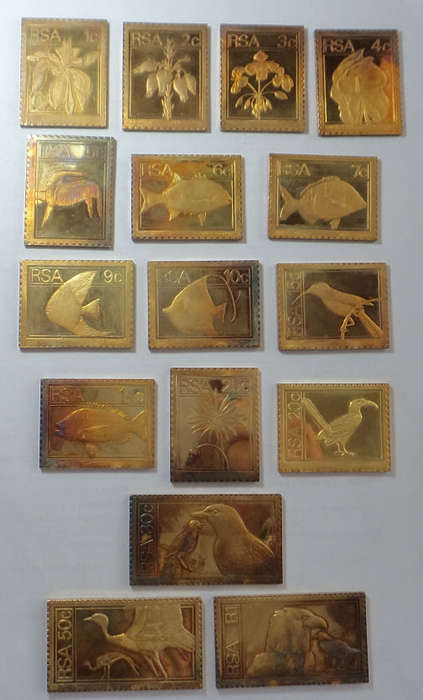 The RSA 1974/5 Definitive Stamp Silver Replica Set in STERLING SILVER