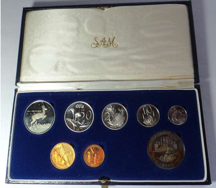 Republic of SA: Proof Set of 1986 with Nickel & Silver R1s