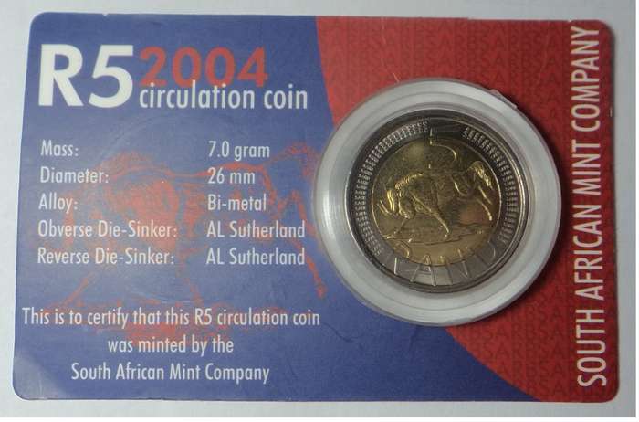 Republic of South Africa R5 of 2004 (2 available)