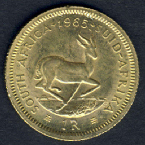 GOLD ONE RAND dated 1965 : Republic of South Africa