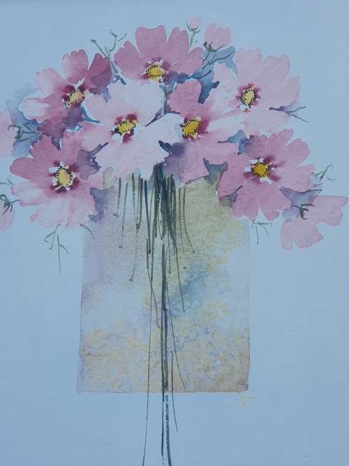 Original watercolour painting by WILME SMIT