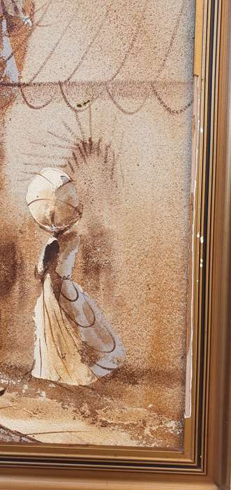 Original oil and sand painting by BORIS CHEZAR