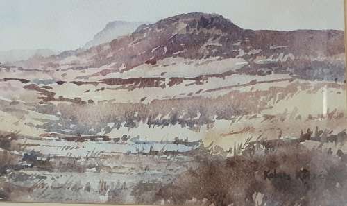 Original framed watercolour painting by KOBUS KOTZE