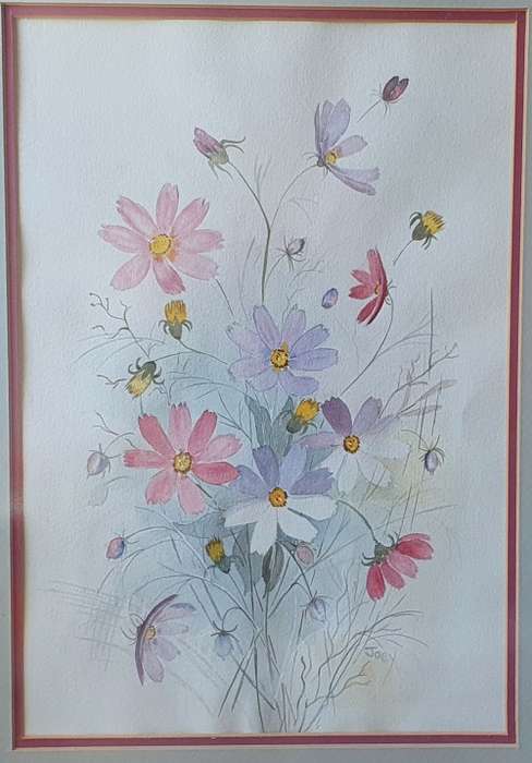 Original framed watercolour painting by JOEY