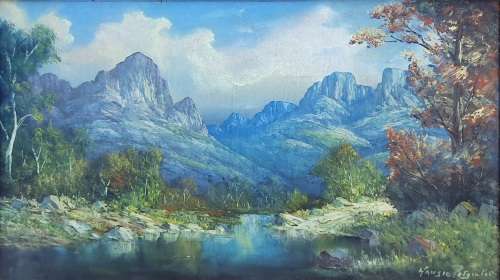 Original oil painting by HANSIE POTGIETER, as per photo