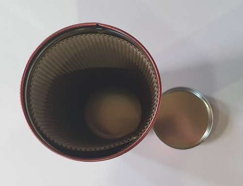 RED HEART tin as per photo