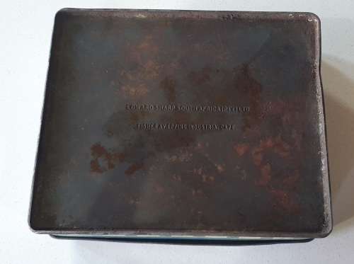 Old Edward Sharp tin with image of the Blue train as per photos