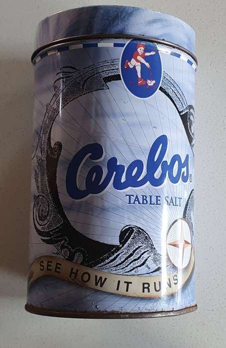 CEREBOS table salt tin as per photos