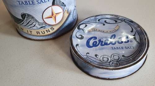 CEREBOS table salt tin as per photos