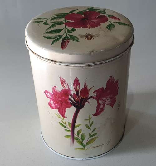 Vintage Flower tin as per photos