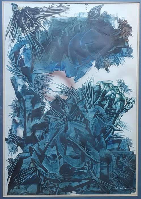 Original framed ocean landscape by Gerrit van Schouwenburg as per photos