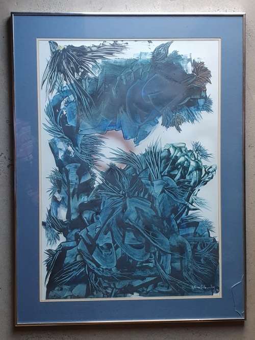 Original framed ocean landscape by Gerrit van Schouwenburg as per photos