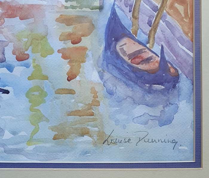 Framed watercolour painting by LOUISE DUNNING as per photo