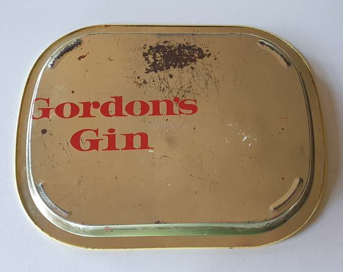 Gordon`s Gin tin serving tray as per photos