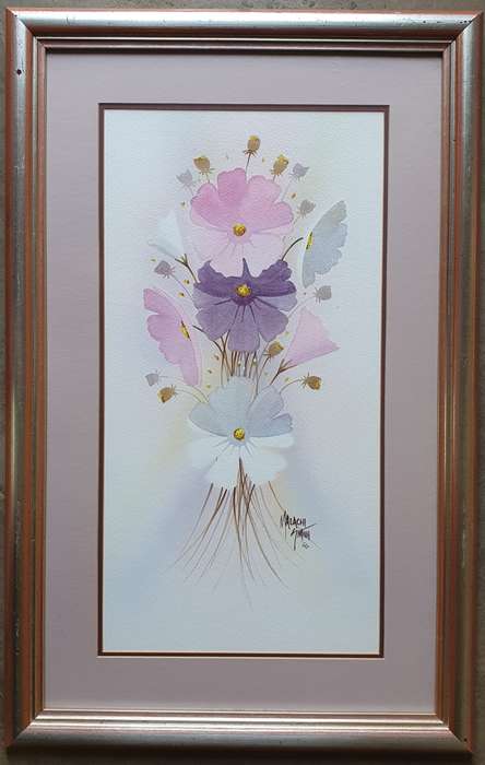 Framed watercolour painting by Malachi Smith as per photo