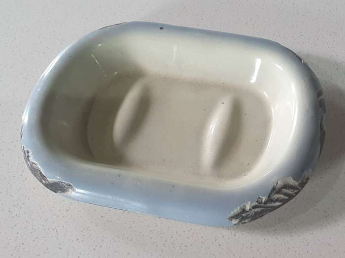 Vintage enamel soap holder as per photos