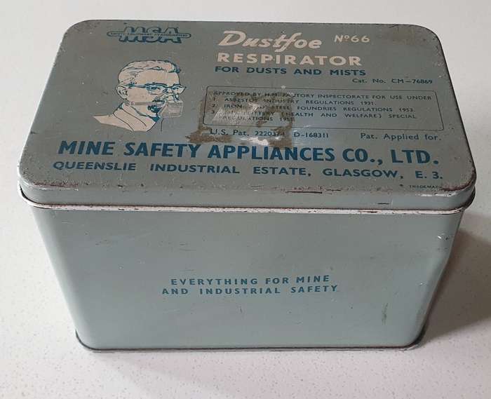 Dustfoe respirator tin as per photos