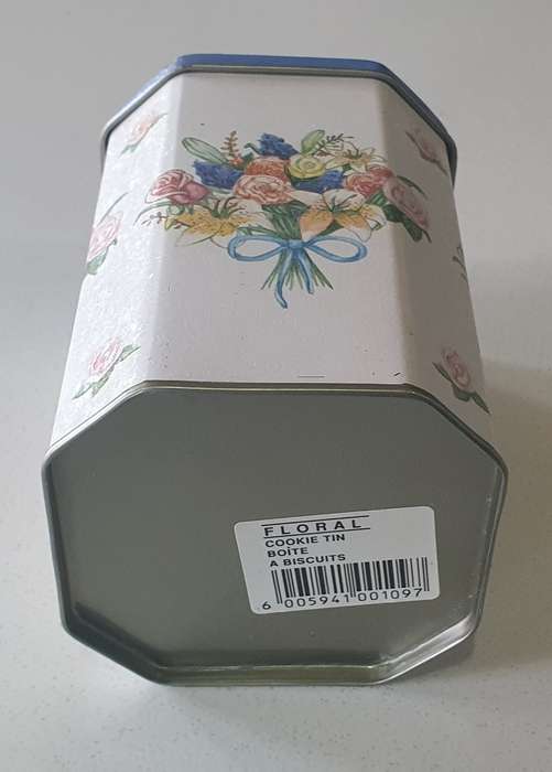 FLORAL theme cookie tin as per photos