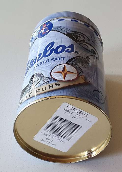 CEREBOS salt tin as per photos