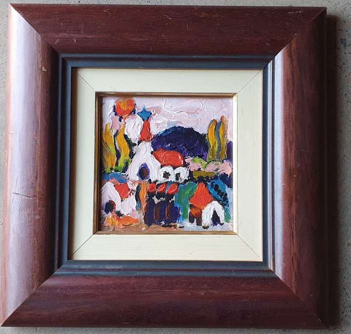 Original oil painting by F. BESTER
