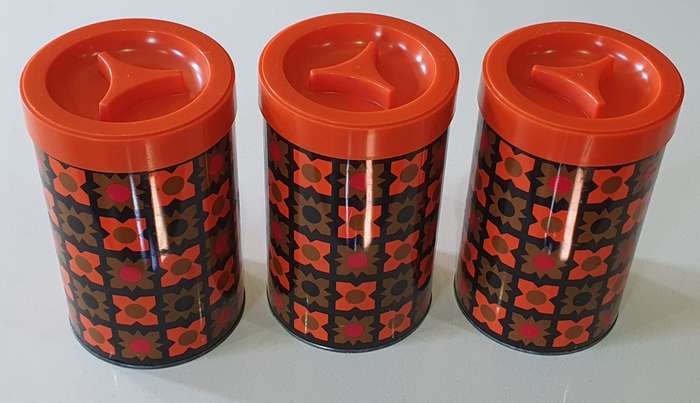3 Vintage instant coffee tins as per photos