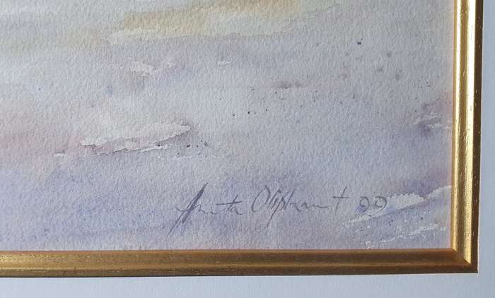 Original framed watercolour painting by ANITA OLIPHANT as per photos