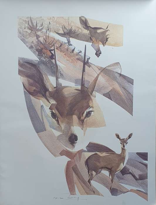 Wild life Print of a painting by Derric van Rensburg as per photo
