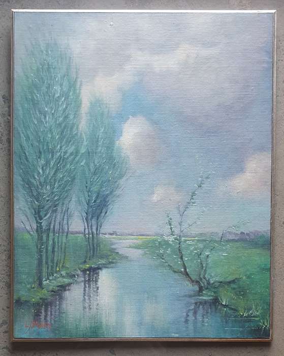 Original framed oil painting by L.J. MULLER as per photos