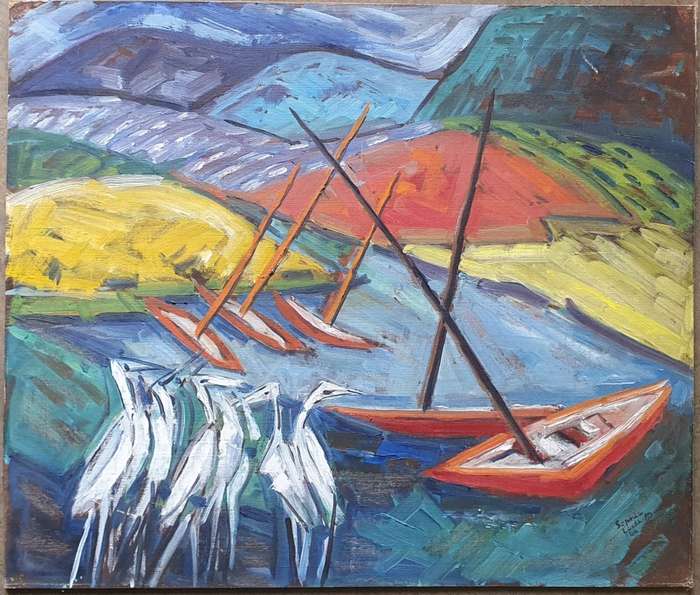 Original unframed oil  painting by SOPHIA LUCKHOFF as per photos